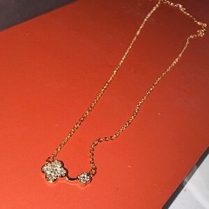 Rose Gold Necklace with Floral Design